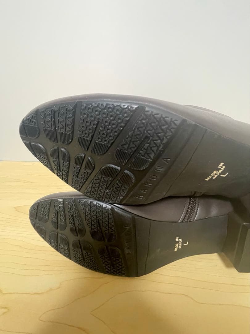 L(24〜24.5cm) RAKUNA ショートブーツ 整体 ダークブラウン