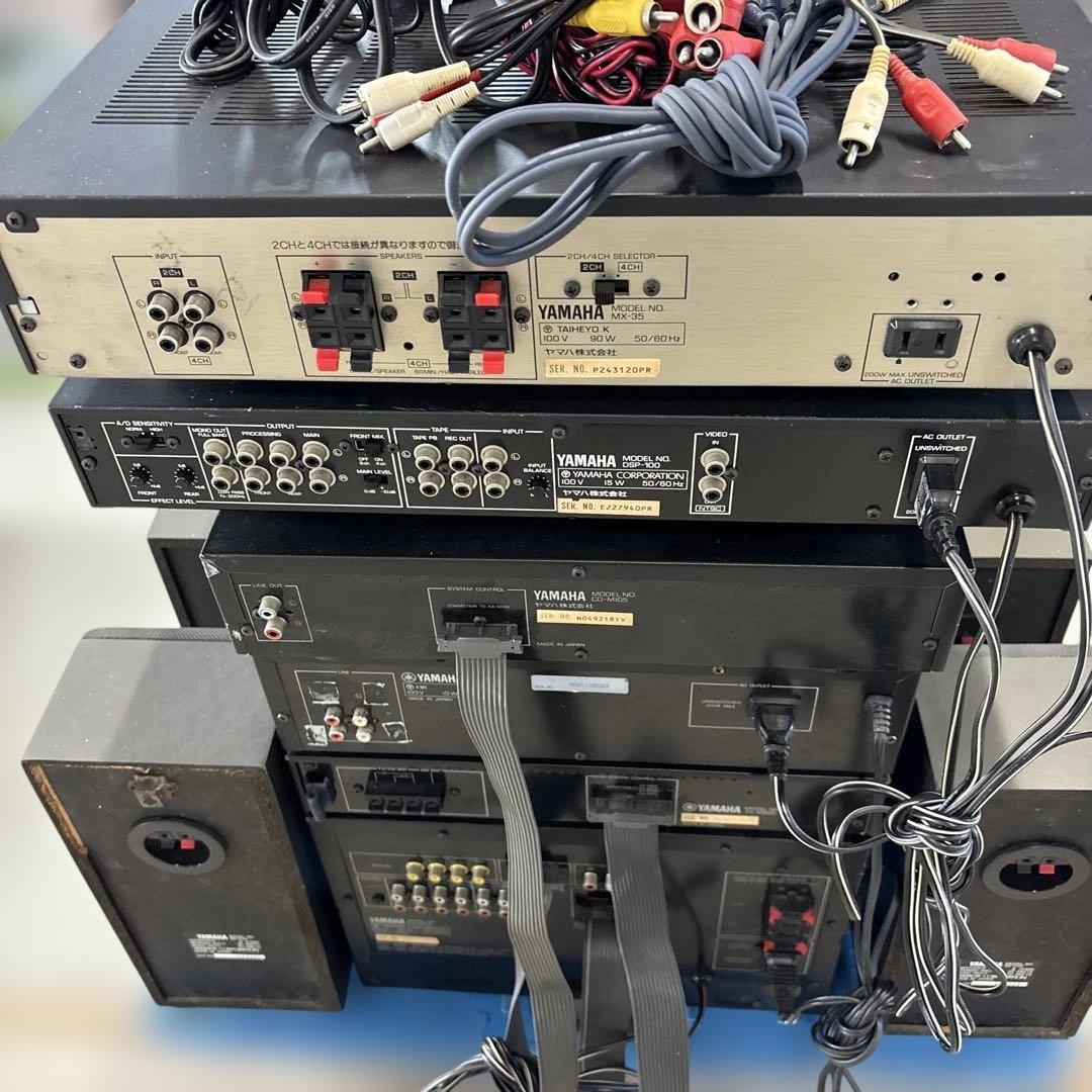 YAMAHA CD カセットテープ コンポ サラウンド機能付き 通電OK
