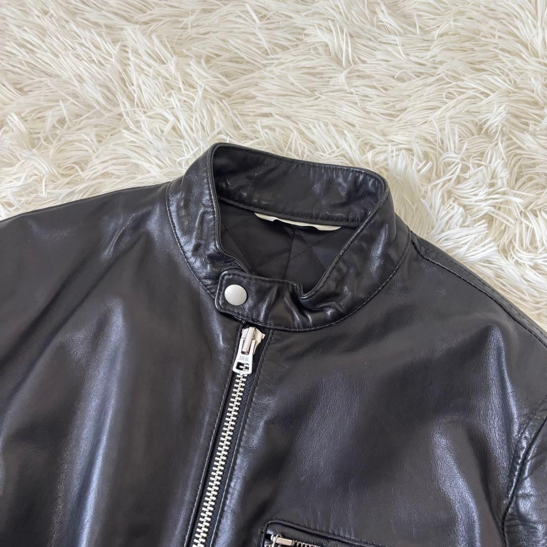 SHIPS✨ラムレザーシングルライダース　THERMOLITE 近年モデル　S