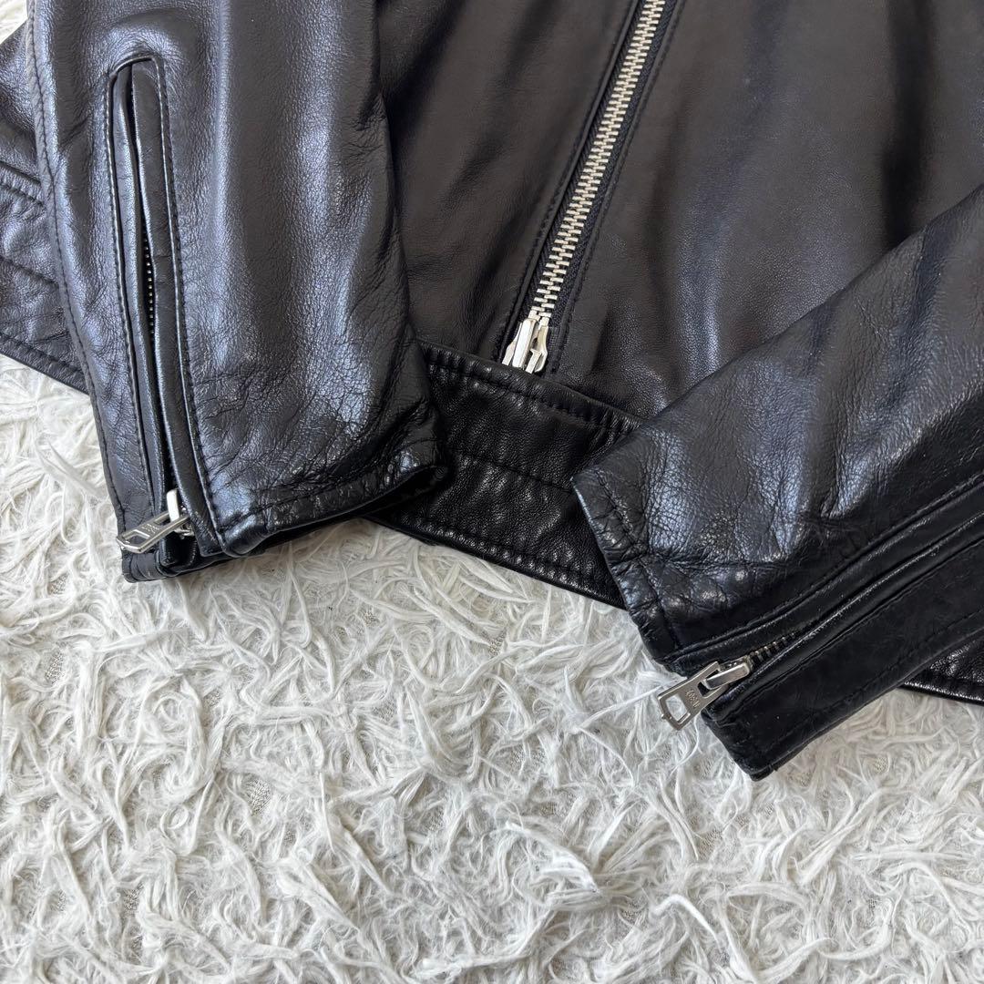 SHIPS✨ラムレザーシングルライダース　THERMOLITE 近年モデル　S