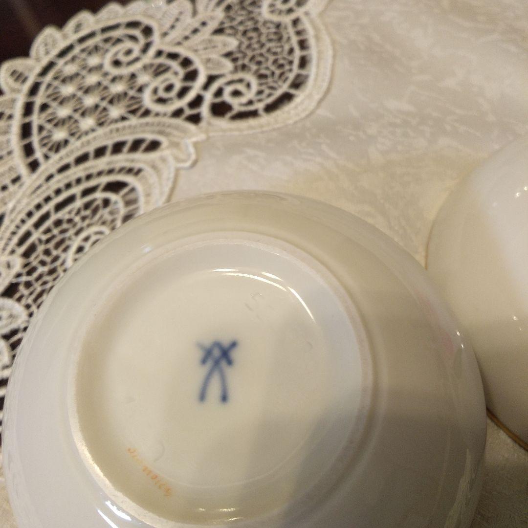 最終お値下げです。マイセンのピンクの薔薇の小物入れ