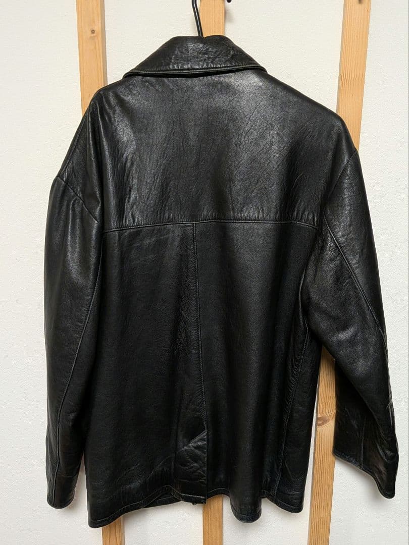 美品　vintage 本革　レザーカーコート