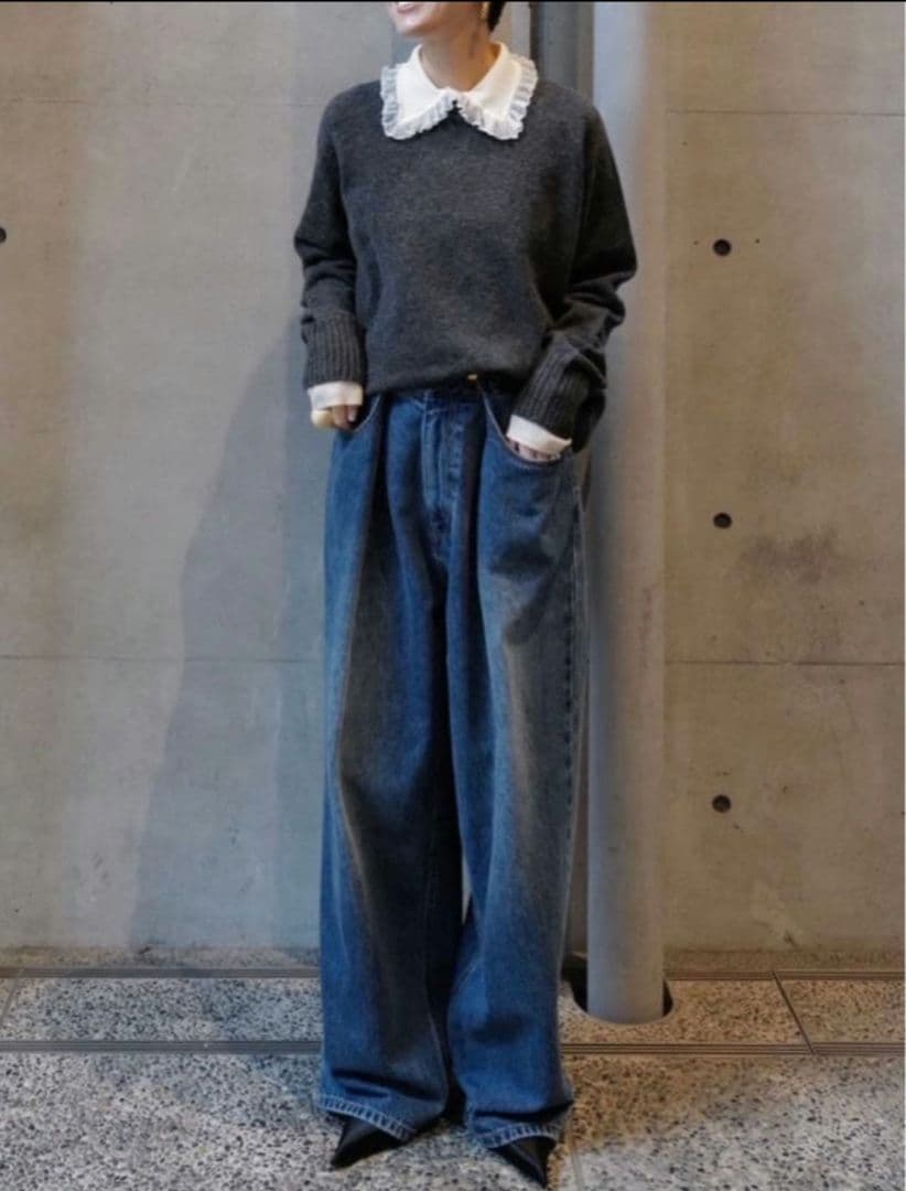 マチャットmachatt今季発売！ウエストタックデニム36試着のみ！