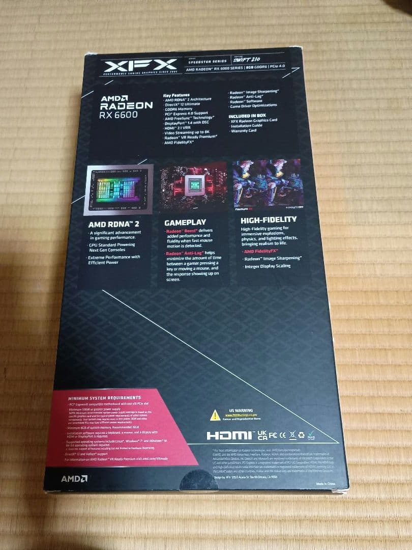 グラフィックボード・グラボ・ビデオカード xfx swft 210 RX 6600 8GB