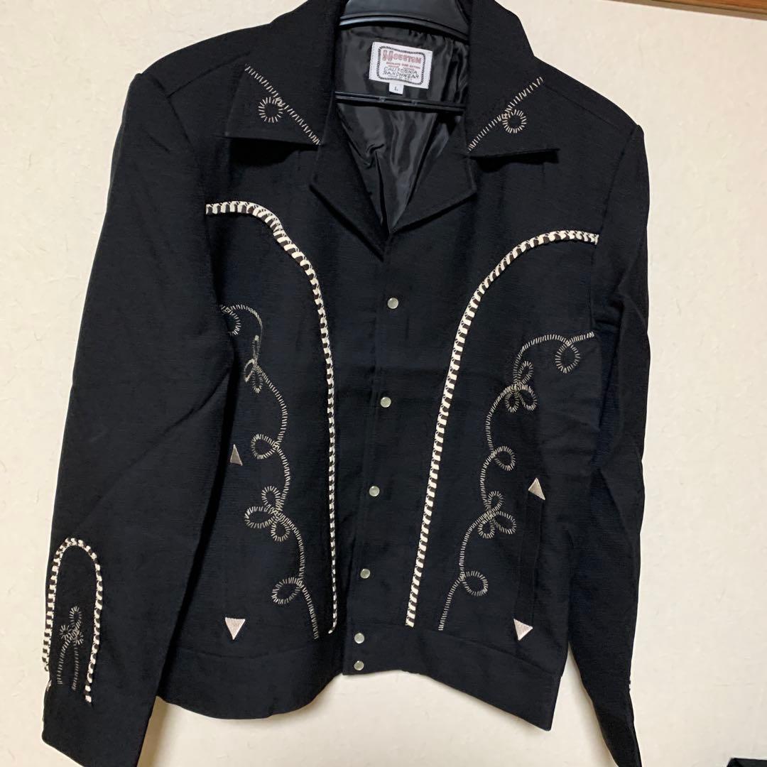 早い者ガチ！最終価格！人気 復刻ウェスタンジャケット(Ｌサイズ)BK(未使用品)