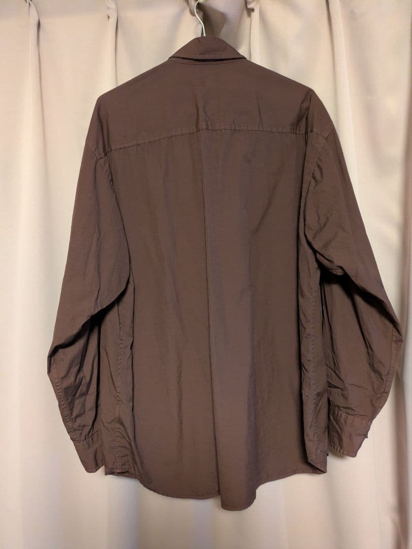 L'ECHOPPE LE OVER DYE SH 長袖シャツ(ブラウン)