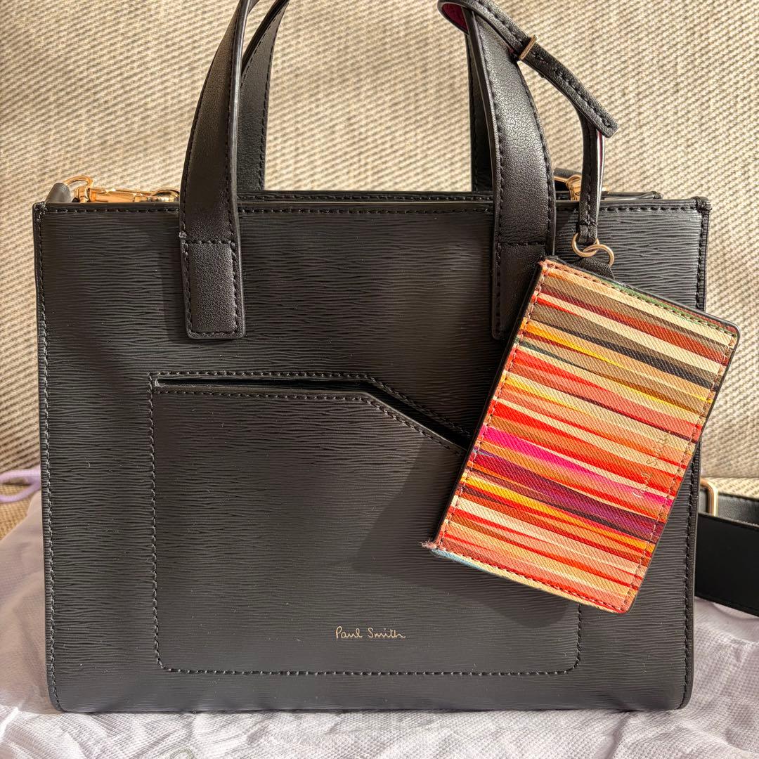 Paul Smith ポールスミス 本革ハンドバッグ ショルダーバッグ 2way