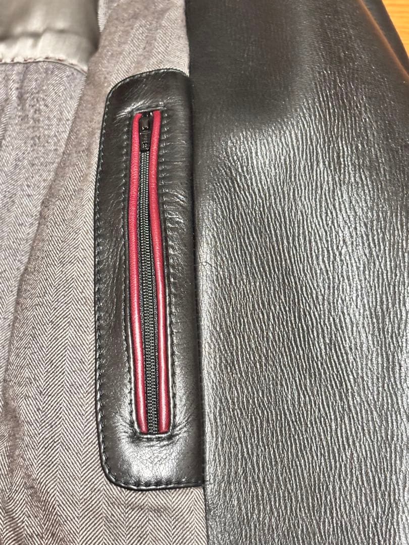 ルッフォ 最高峰フィンランドディアスキン 鹿革　ダブルライダース 44 黒