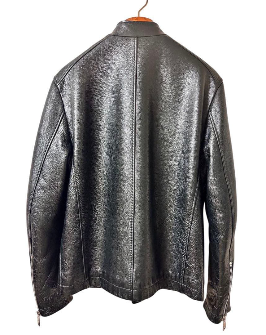 ルッフォ 最高峰フィンランドディアスキン 鹿革　ダブルライダース 44 黒