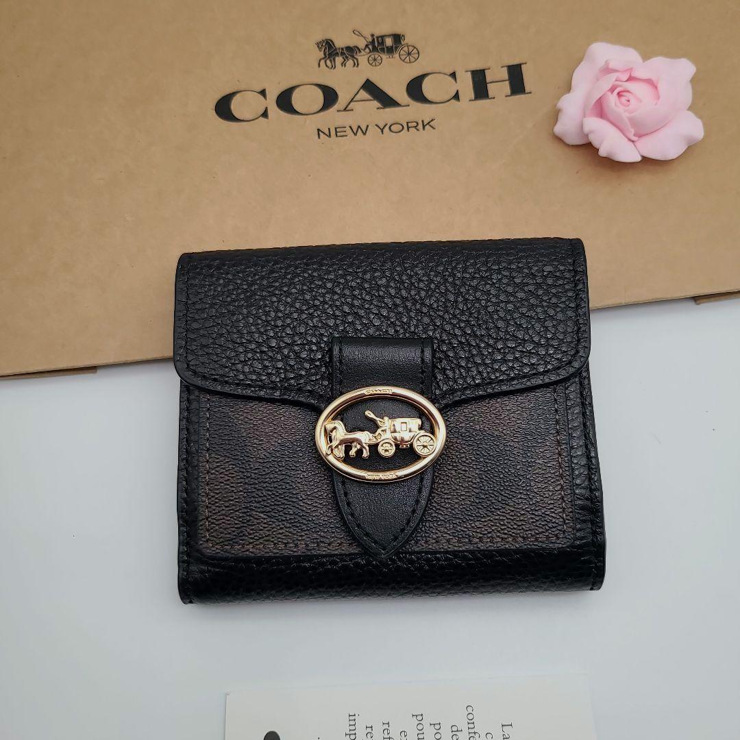 COACH　コーチ　折り財布　スナップ開閉　正規品