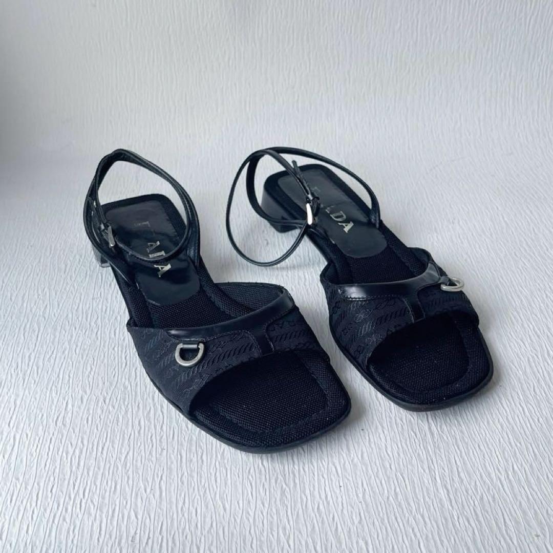PRADA プラダ　ストラップサンダル 2000SS 黒 アーカイブ　36