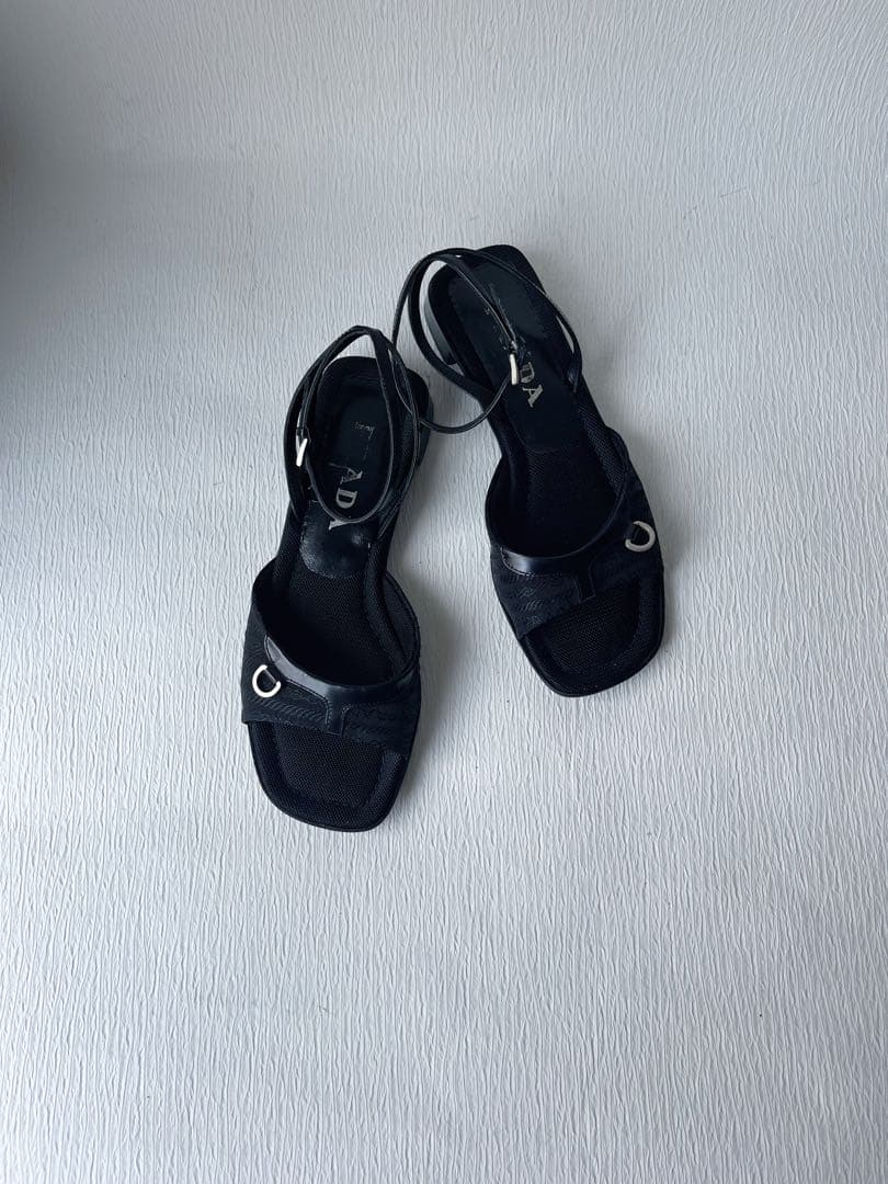 PRADA プラダ　ストラップサンダル 2000SS 黒 アーカイブ　36