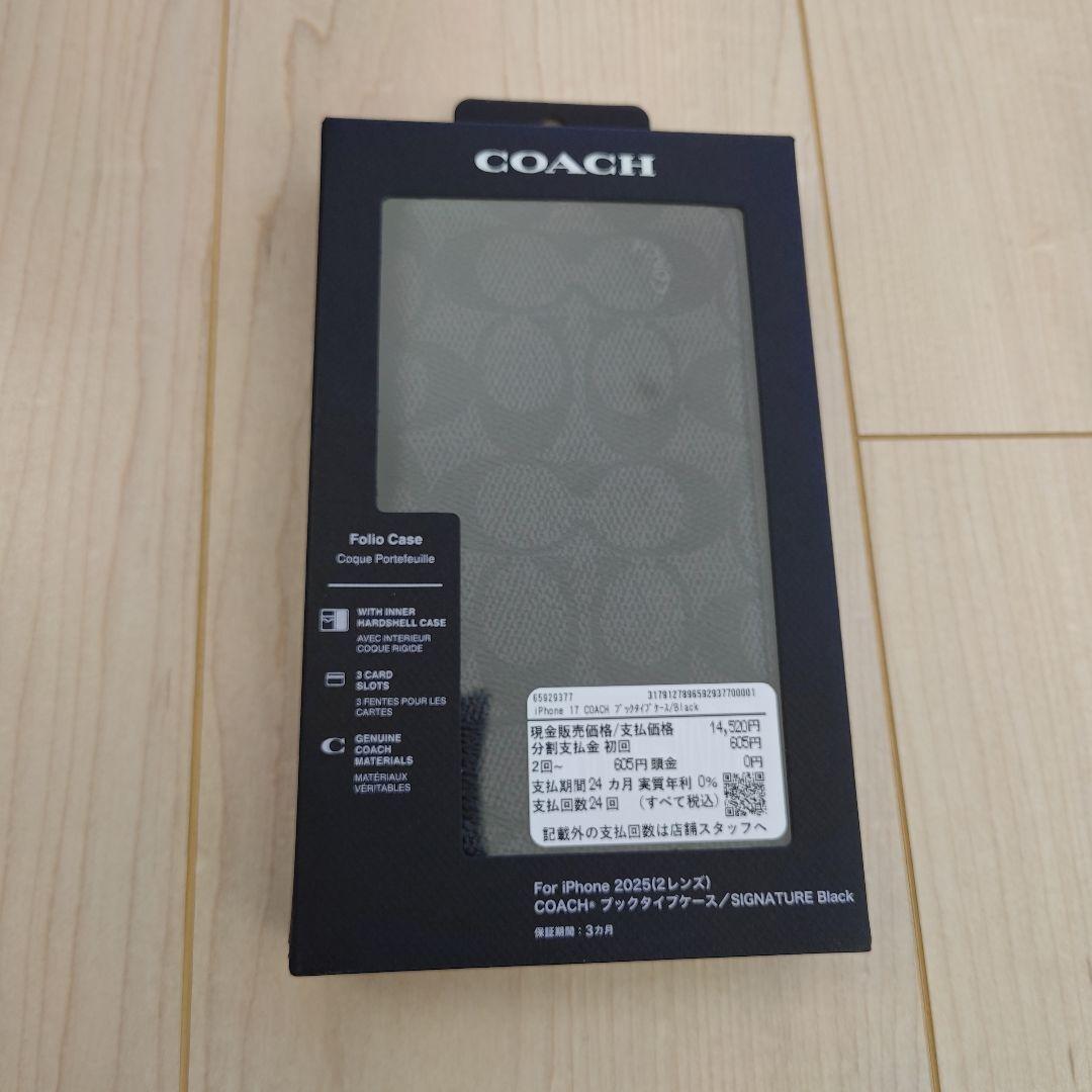 COACH iPhone17用手帳型ケース ブラック新品未使用