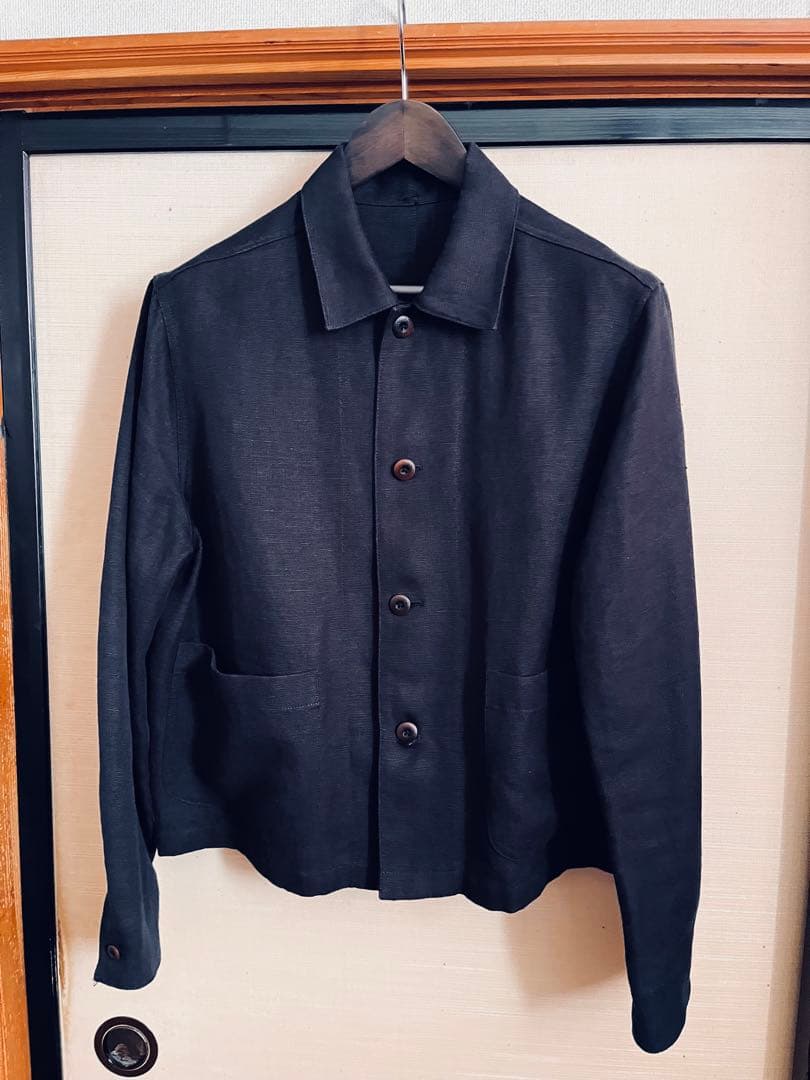 ジャケット・アウター LINEN CROPPED CHORE JACKET