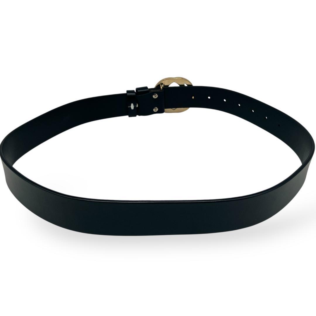 GUCCI グッチ インターロッキング バックル ベルト付き ゴールド ブラック