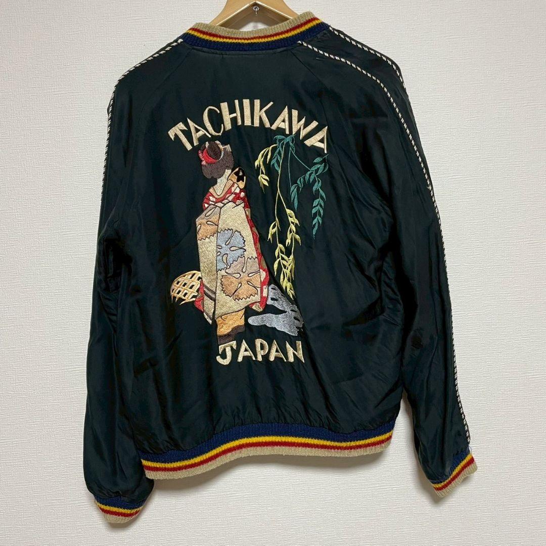東洋エンタープライズ スカジャン 舞妓　日本地図 TACHIKAWA　ジップ不良