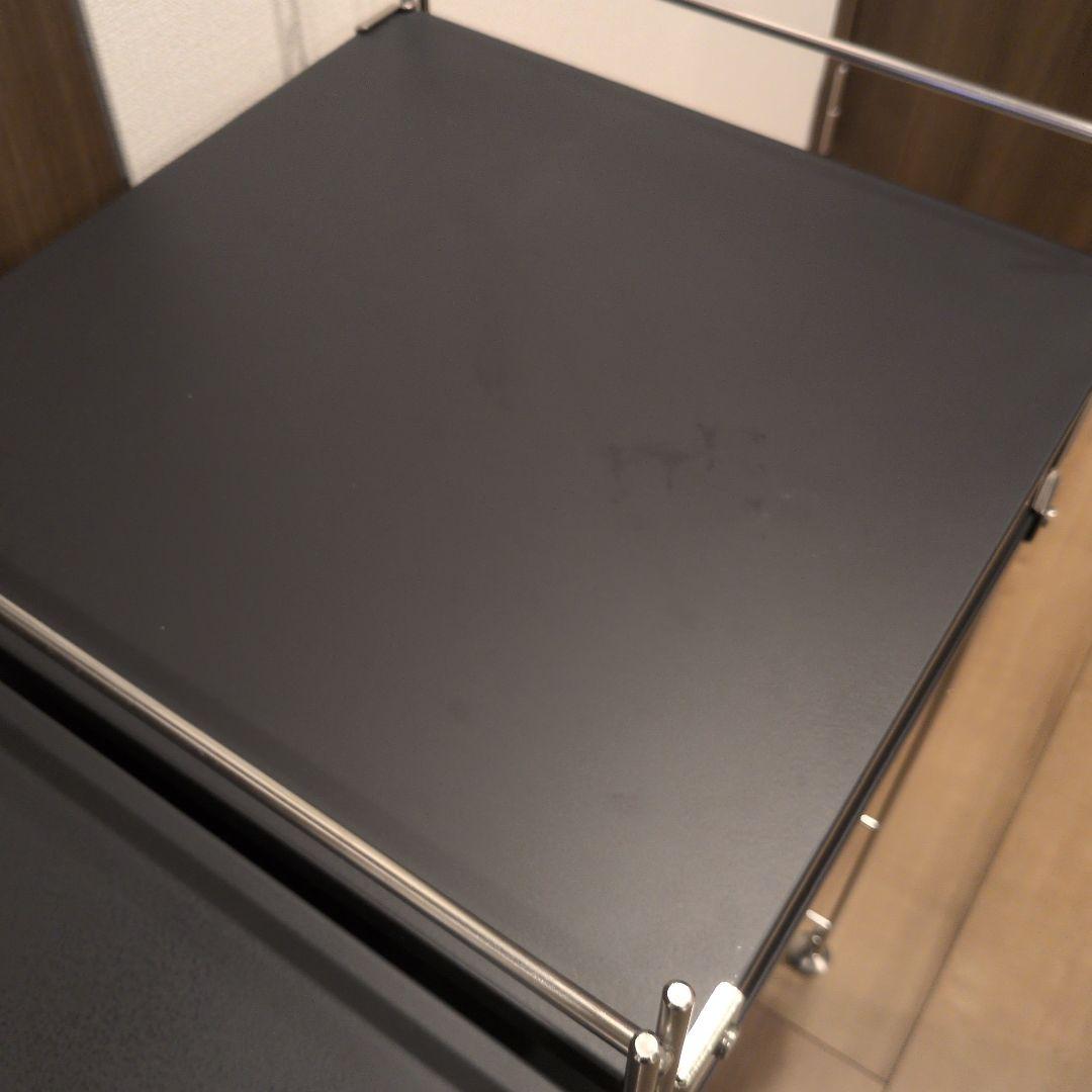 無印良品 ステンレスユニットシェルフ ダークグレー 帆立 棚 机