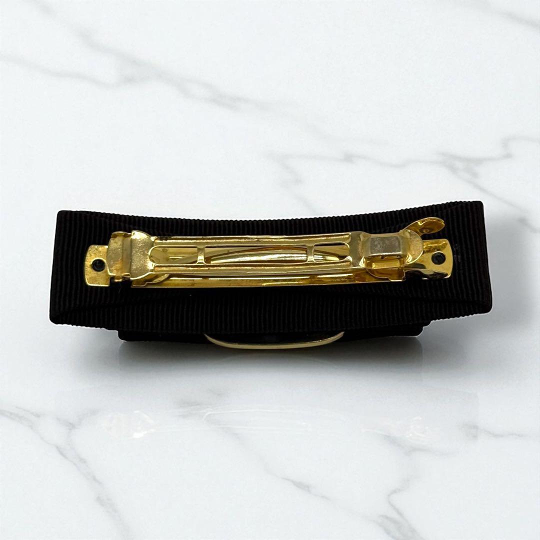 【美品】サルヴァトーレフェラガモ ヴァラリボン バレッタ　ダークブラウン