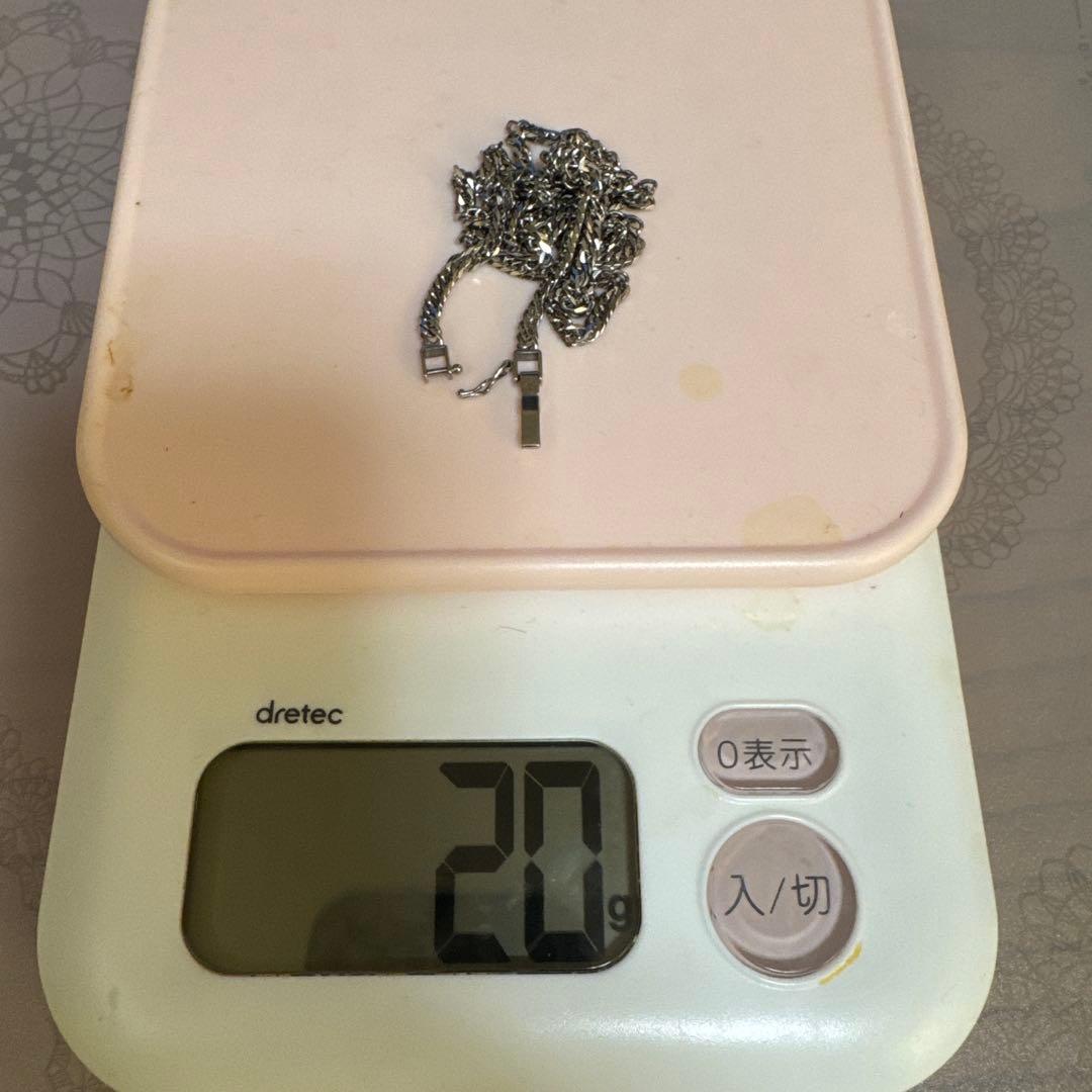 プラチナネックレスW6面 50センチ