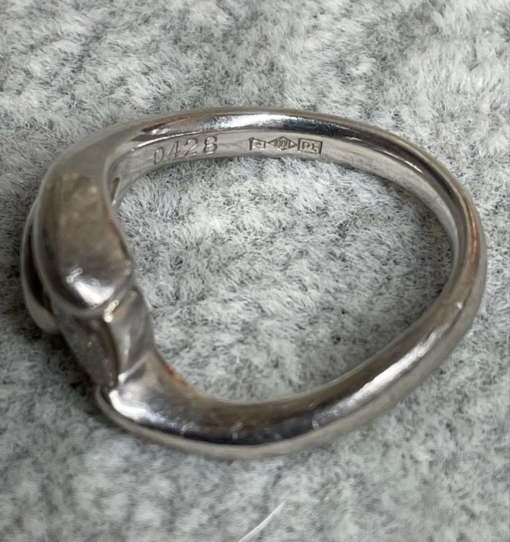 ◇Pt1000◇ダイヤ0.428ct◇プラチナリング◇刻印あり◇約12号◇