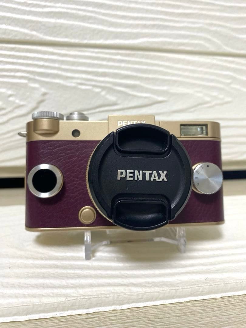 【美品】PENTAX ミラーレス一眼 Q-S1 ゴールド レザー