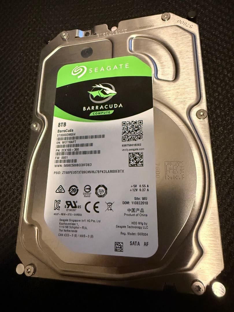 Seagate Barracuda 8TB 内蔵型HDD ①