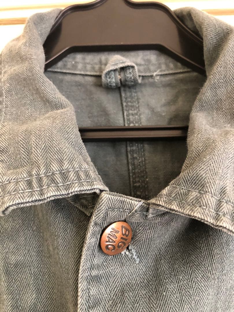 BIG MAC オーバーオール 100%コットン グレー　70s old