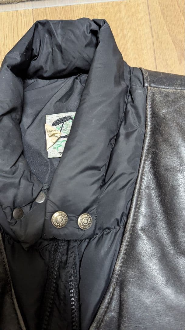 Schott レザー×ダウン 2WAY ジャケット サイズ42