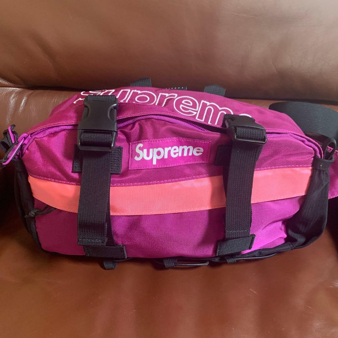 美品★Supreme ボディバッグ ショルダーバッグ　ピンクパープル