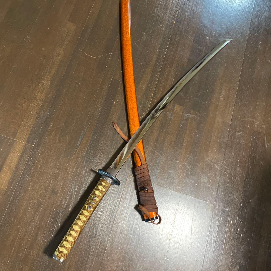 模造刀 茶柄 雲龍楕円鍔 梨地呂鞘