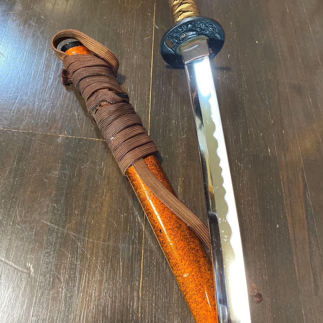 模造刀 茶柄 雲龍楕円鍔 梨地呂鞘