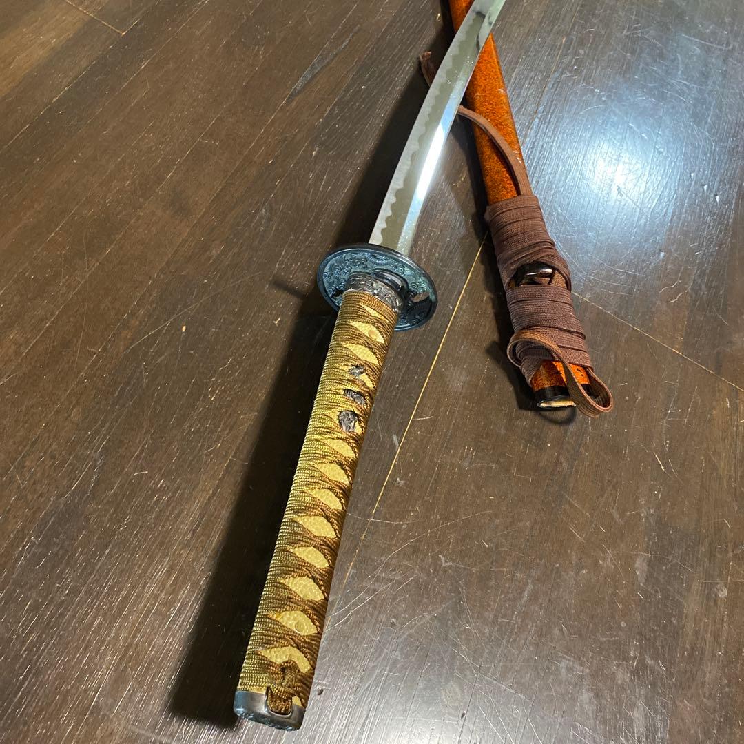 模造刀 茶柄 雲龍楕円鍔 梨地呂鞘