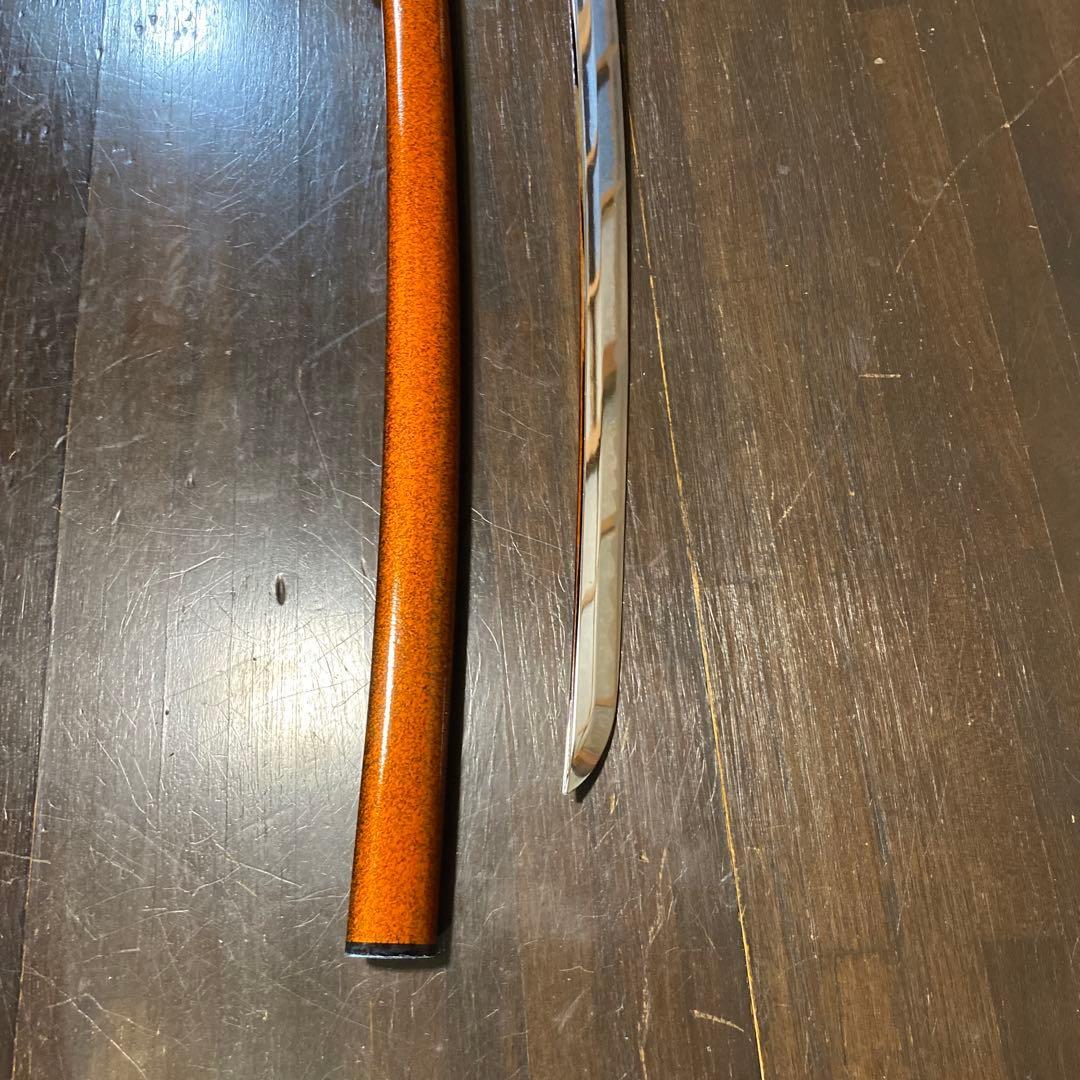 模造刀 茶柄 雲龍楕円鍔 梨地呂鞘