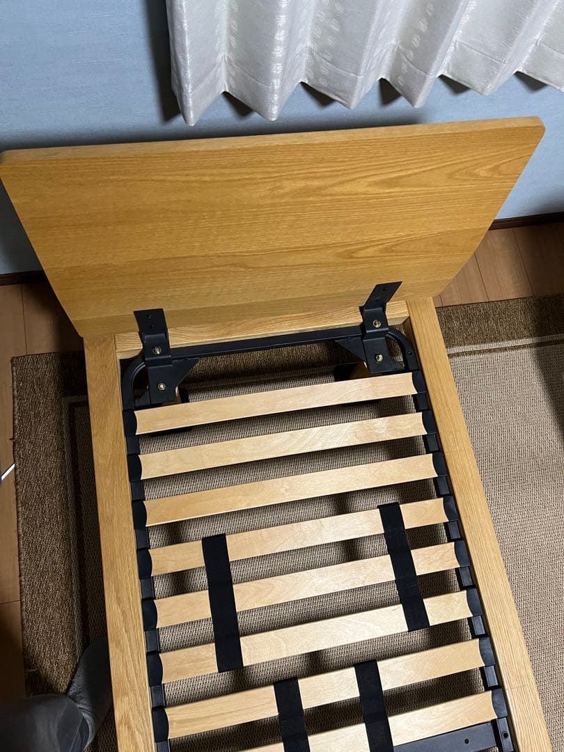 無印良品　ベッドフレーム　スモール&ヘッドボード付き（オーク材）