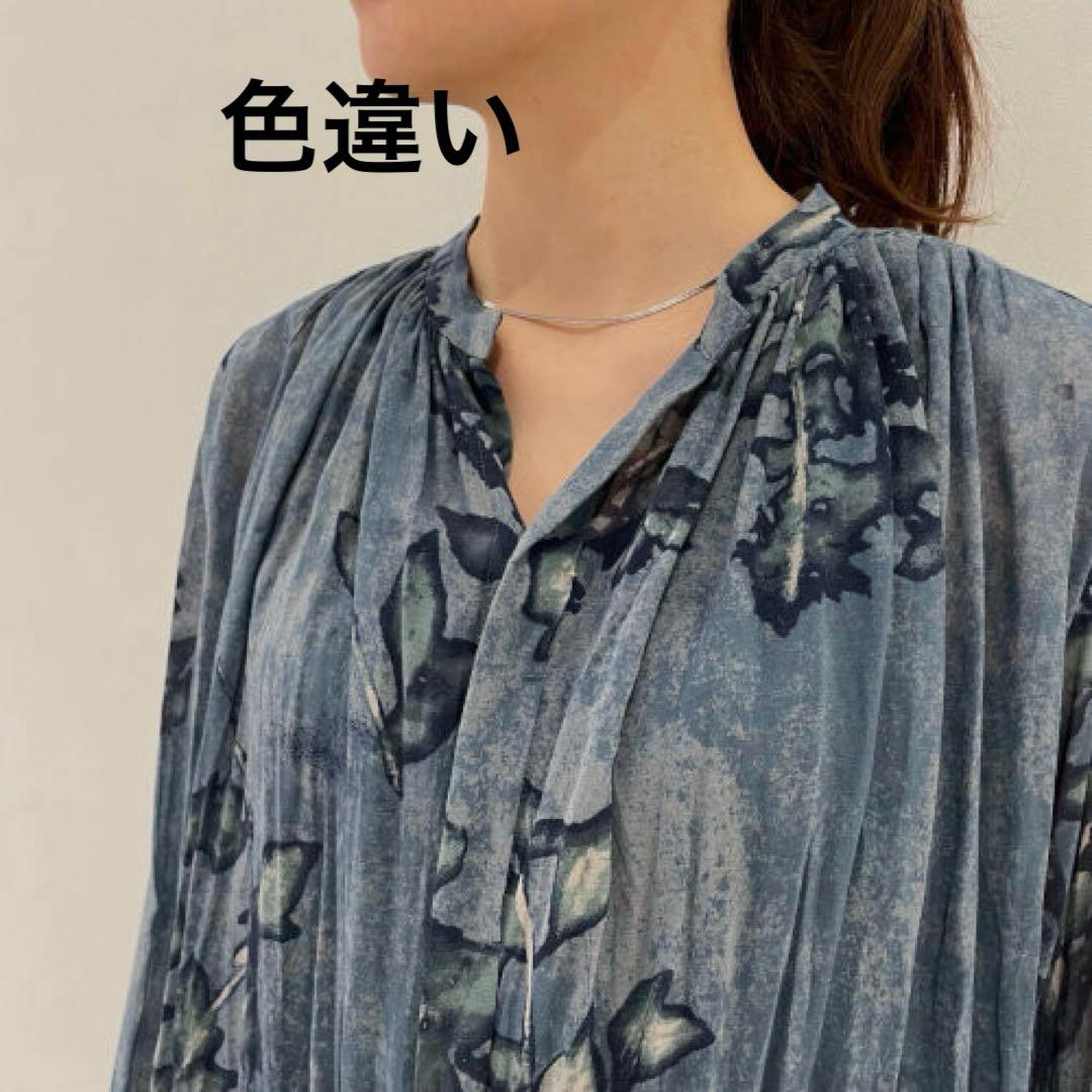 ⭐️pas de calais ⭐️キュプラコットンボイルプリントブラウス