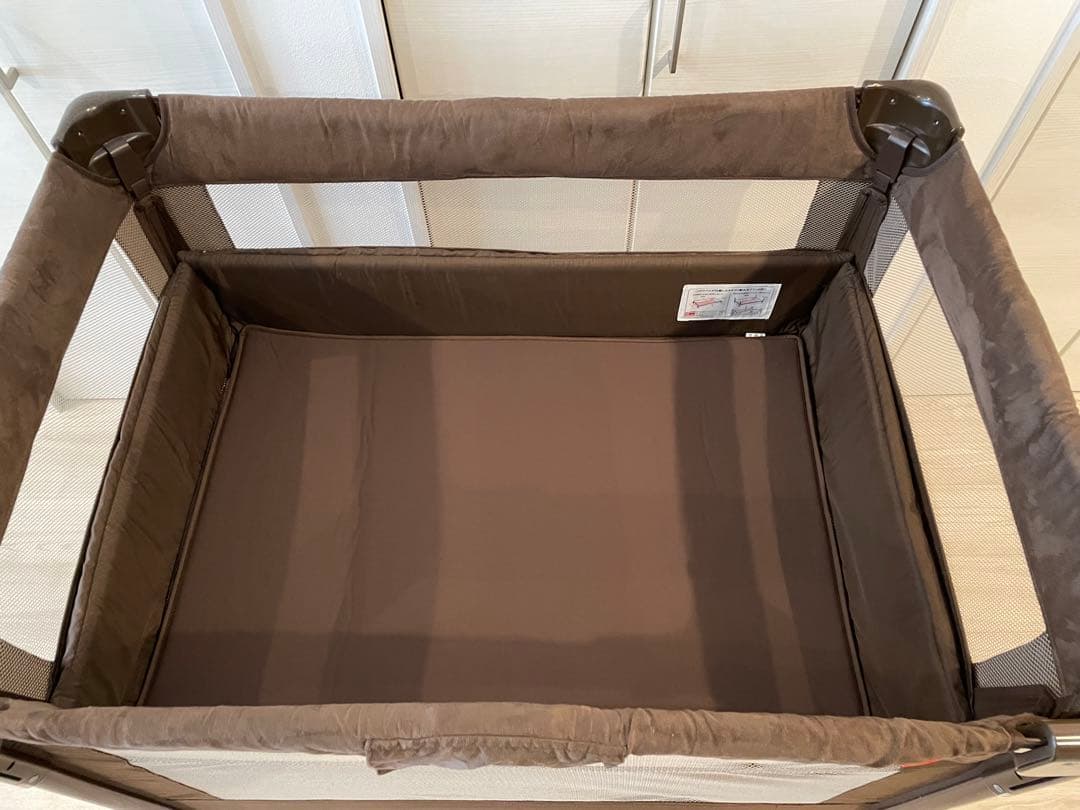 美品✨【Aprica/アップリカ】ココネルエアープラス ブラウン ベビーベッド