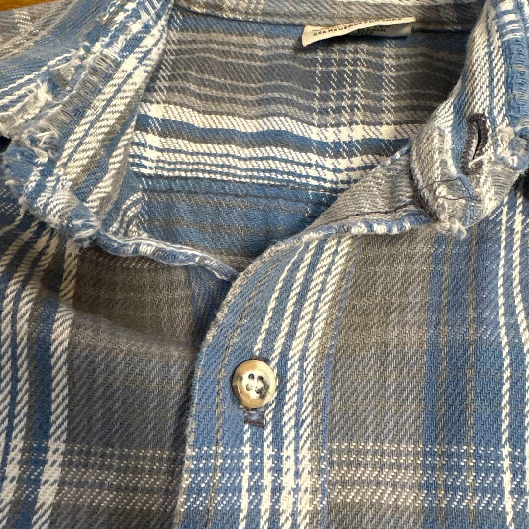 FIVE BROTHER フランネルシャツ　Lサイズ　ブルー