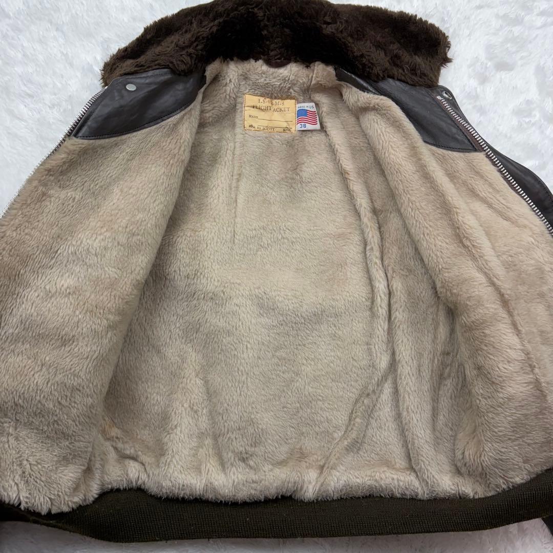 ショット G-1 レザー フライトジャケット 短丈 USA製 ボア ヴィンテージ