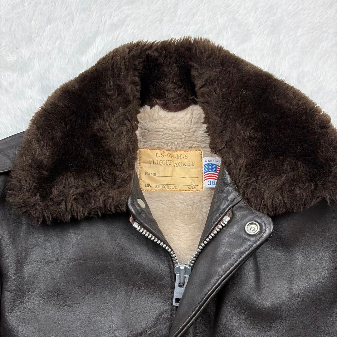 ショット G-1 レザー フライトジャケット 短丈 USA製 ボア ヴィンテージ
