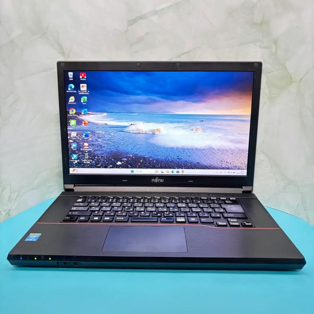 【在庫処分SALE‼】★Office付★富士通★★爆速SSD★i3ノートPC