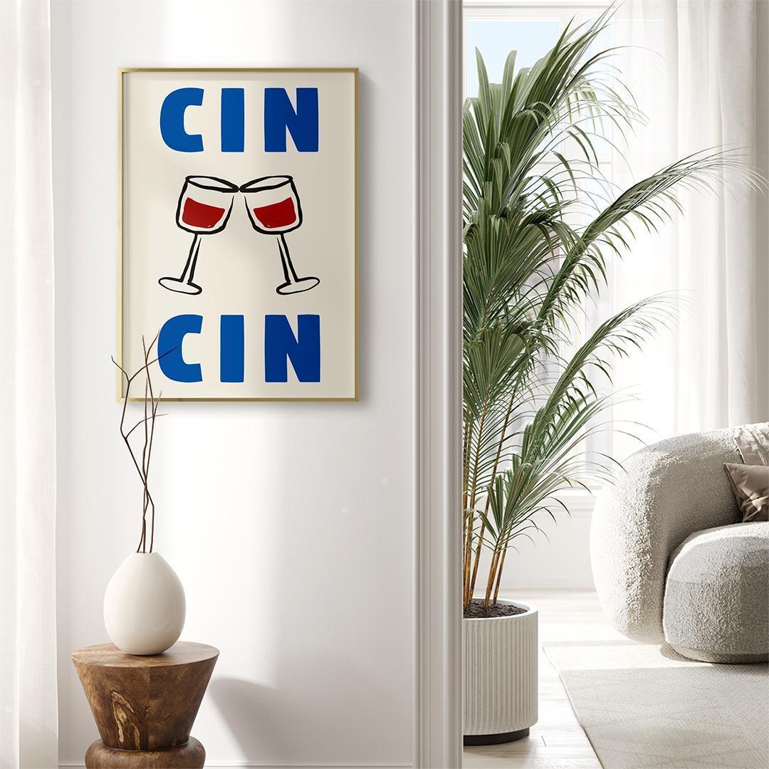 **専用**A2 インテリアポスター ワイングラス F078 白フレーム