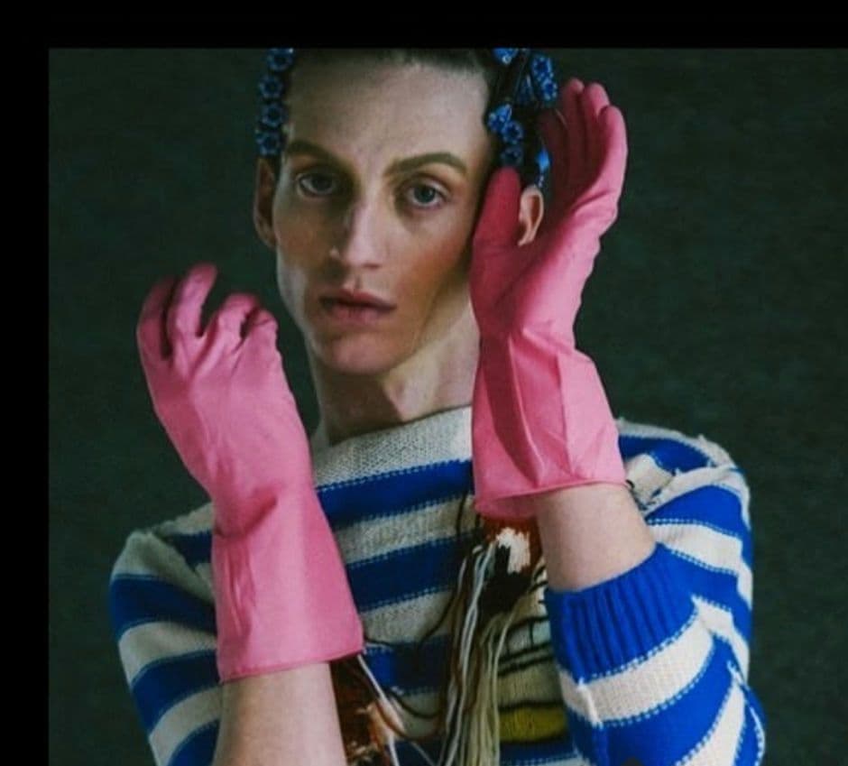 RYOTAMURAKAMI♡アートプリント付き青白ストライプニット♡定価9万円