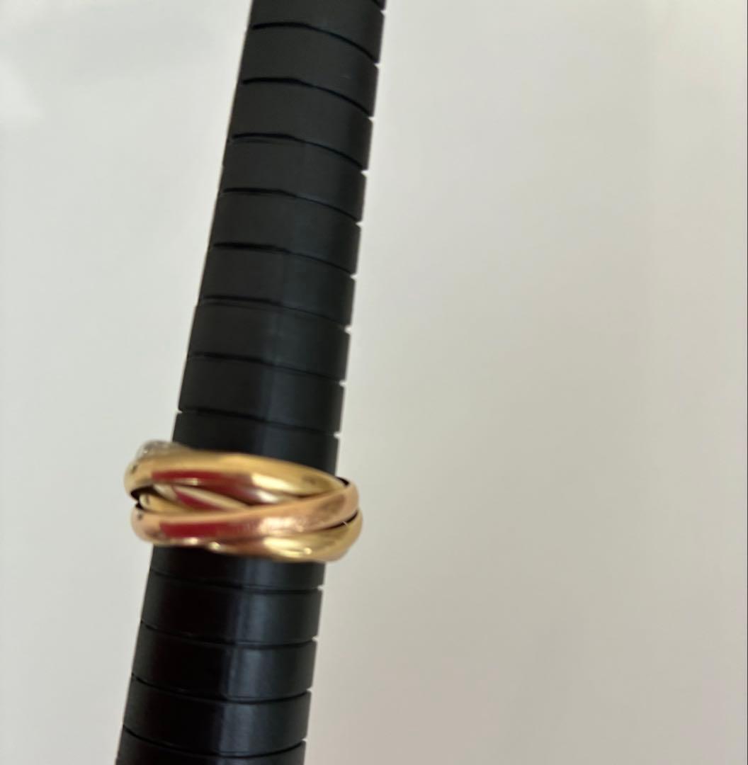 最終価格　カルティエ　5連　トリニティ リング750 １８金　５２