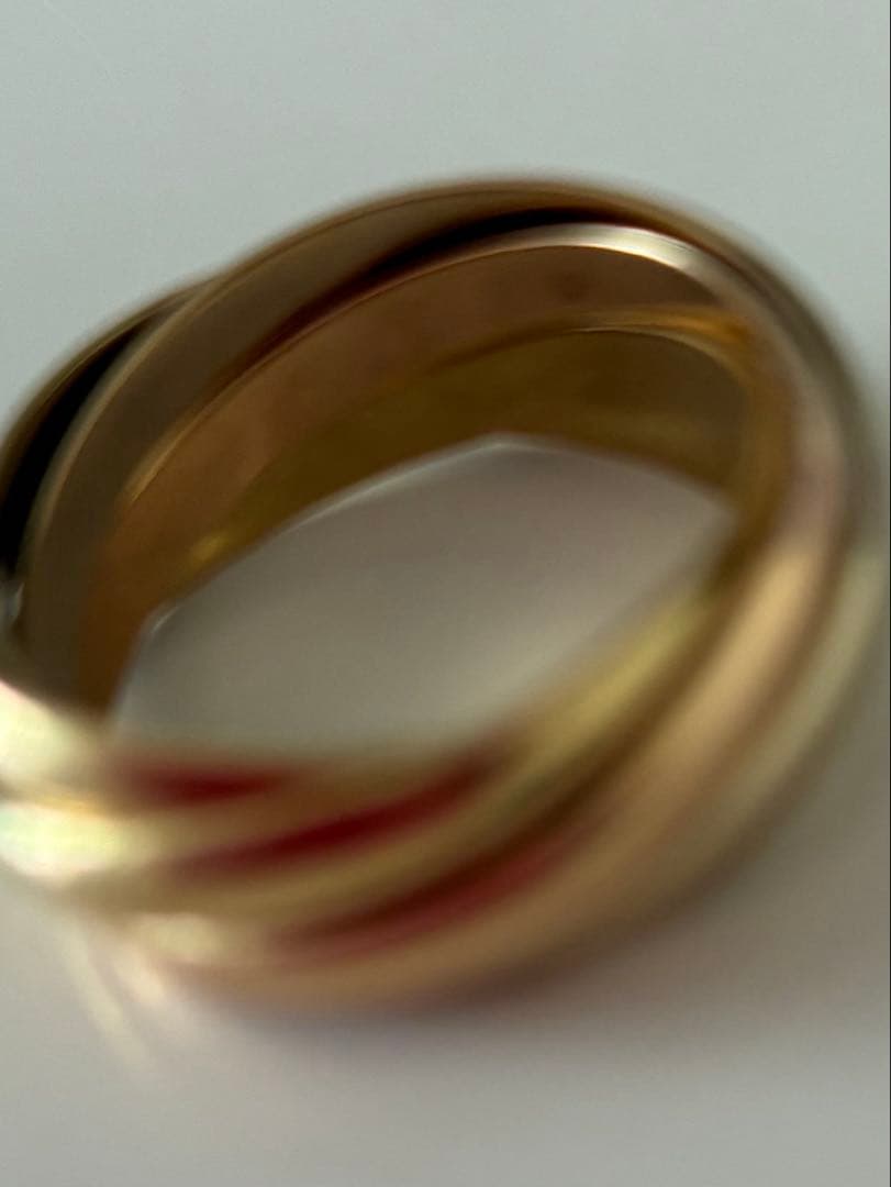 最終価格　カルティエ　5連　トリニティ リング750 １８金　５２