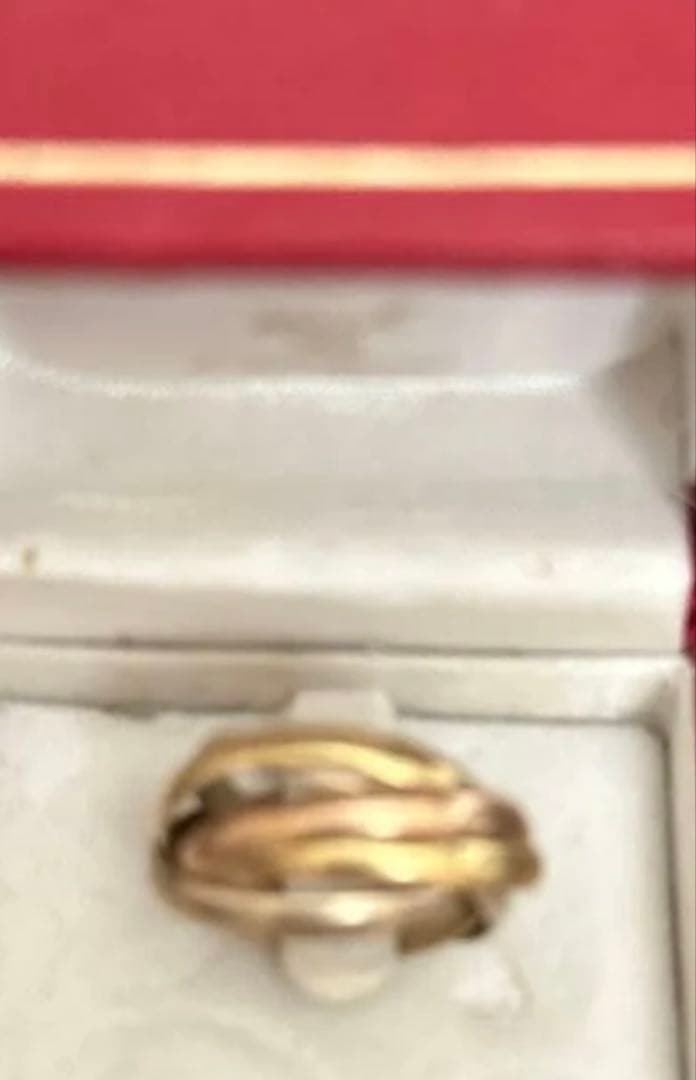 最終価格　カルティエ　5連　トリニティ リング750 １８金　５２