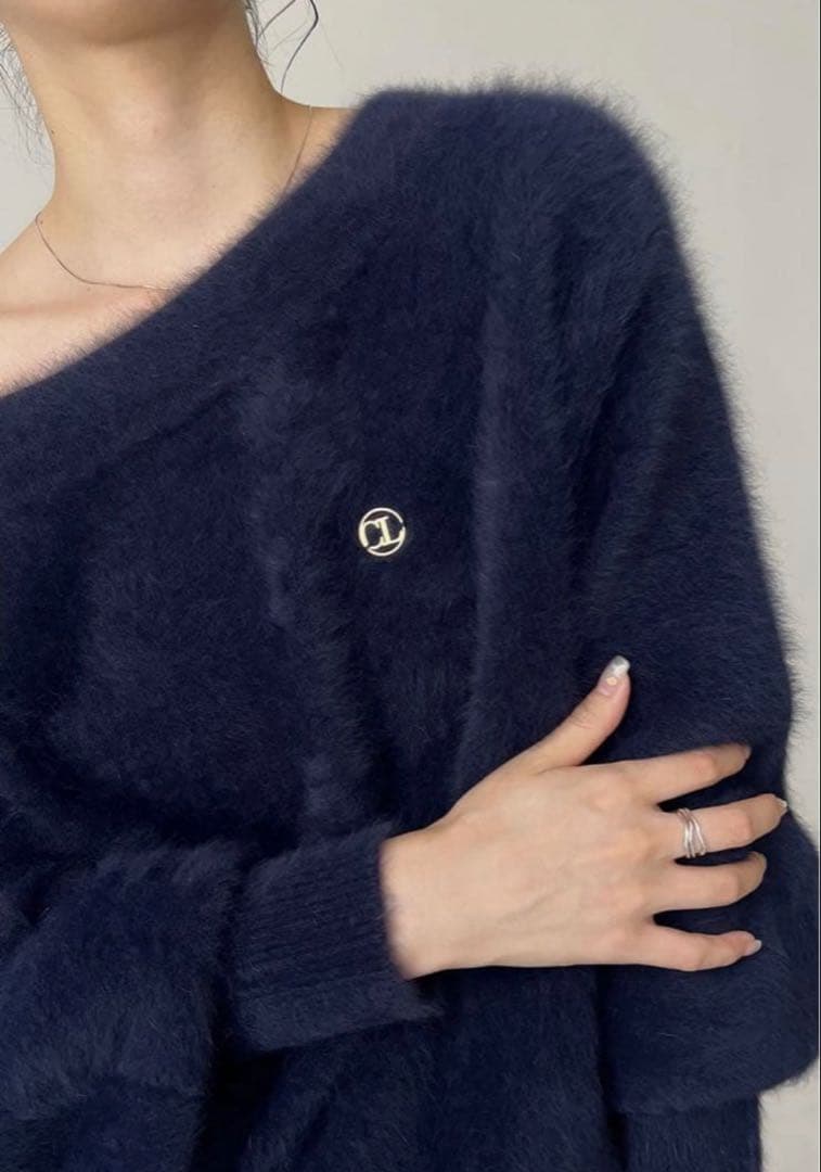 美品　capricieux le'mage FOXカシミアボートネックニット