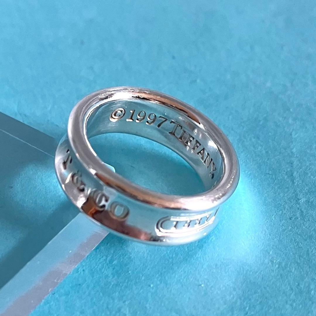 美品 TIFFANY＆Co ナローリング 1837 約10号 SV925 洗浄済