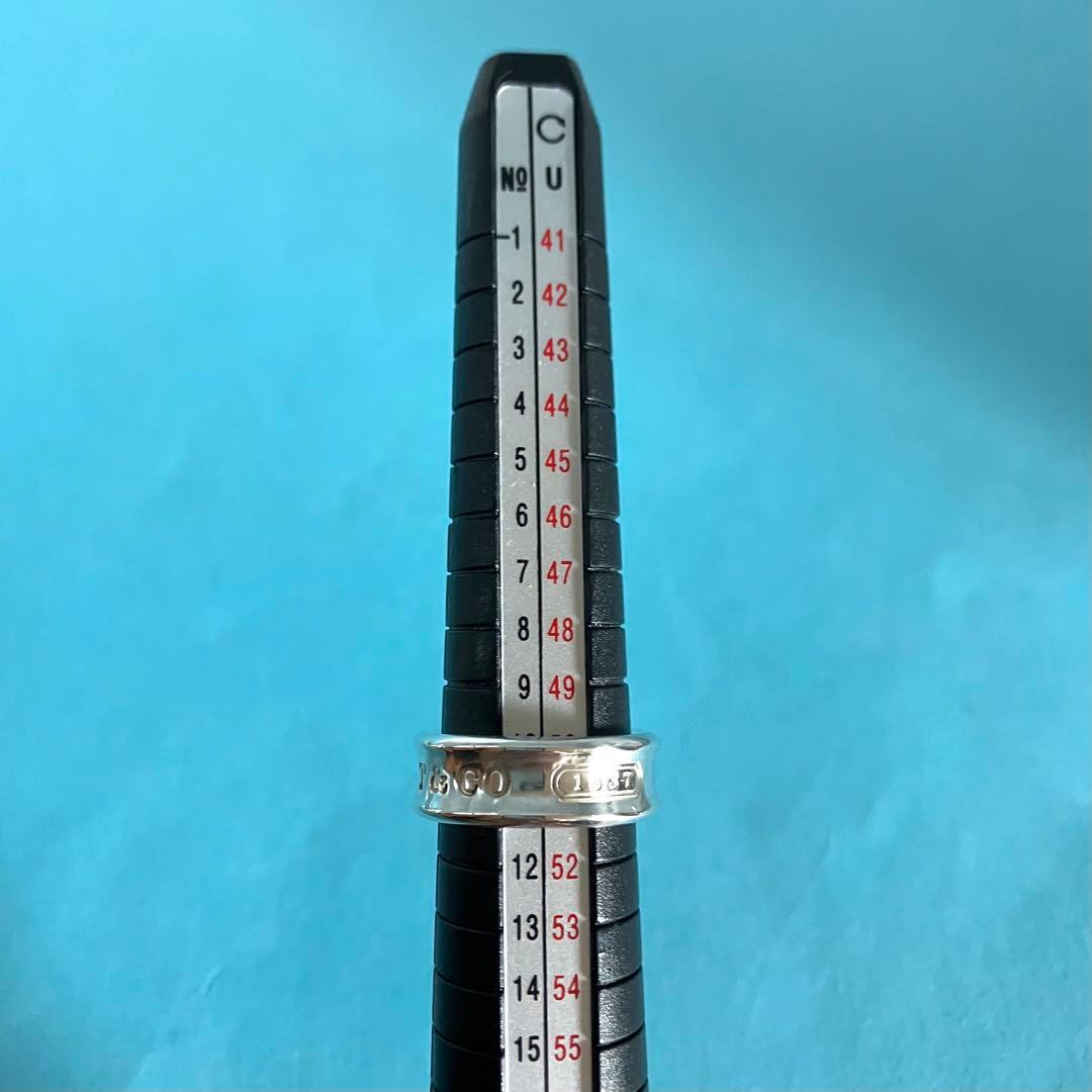 美品 TIFFANY＆Co ナローリング 1837 約10号 SV925 洗浄済