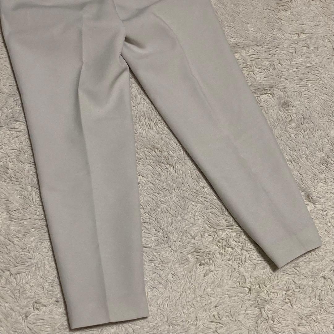 PLST 洗濯機で洗える ノーカラー ジャケット パンツ ベルト スーツ