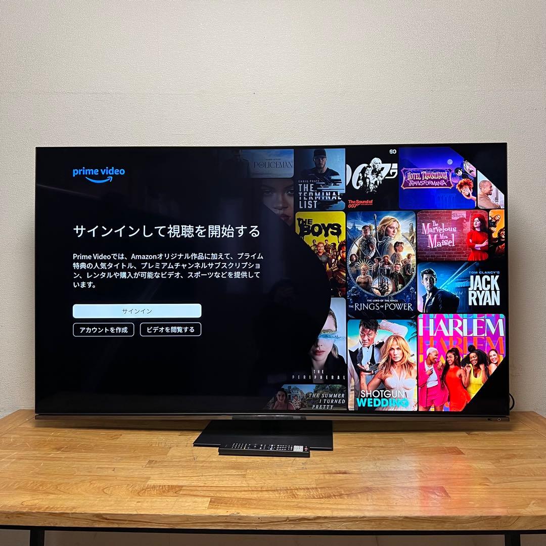 東芝 65V型4K有機ELテレビ REGZA スマートテレビ 65X8900N